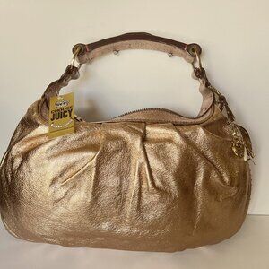 Juicy Couture Metallic Rose gold Leather Hobo Bag-Y2K-NWT